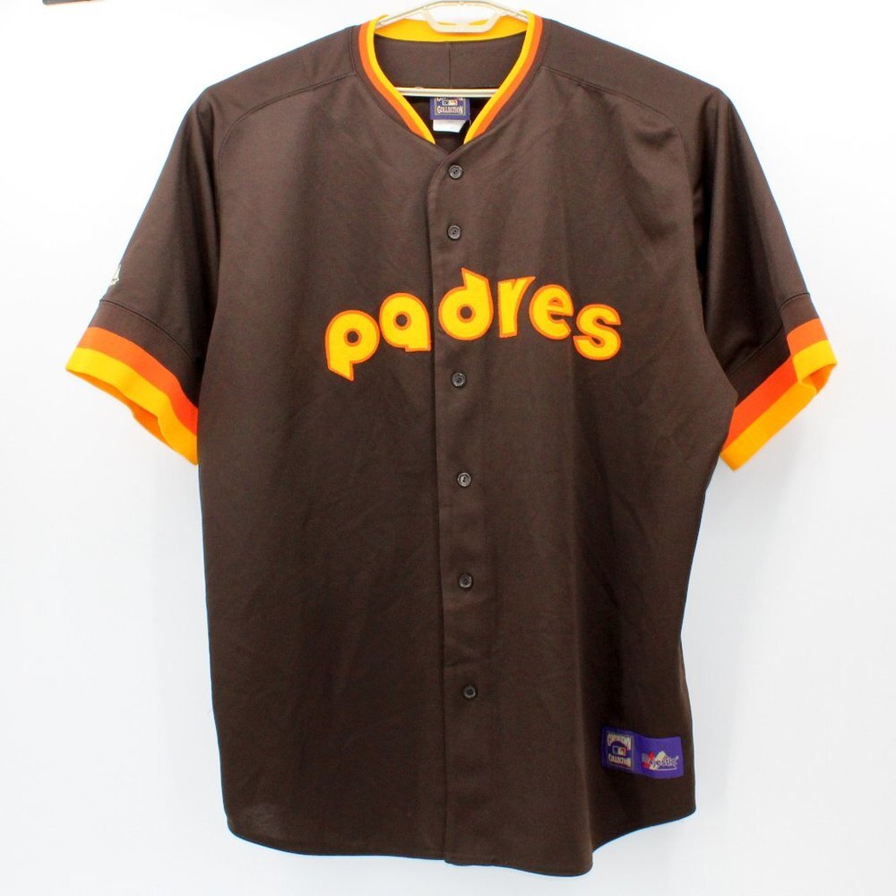 Majestic San Diego Padres Cooperstown Collection Brown Jersey Mens 3X Retro MLB